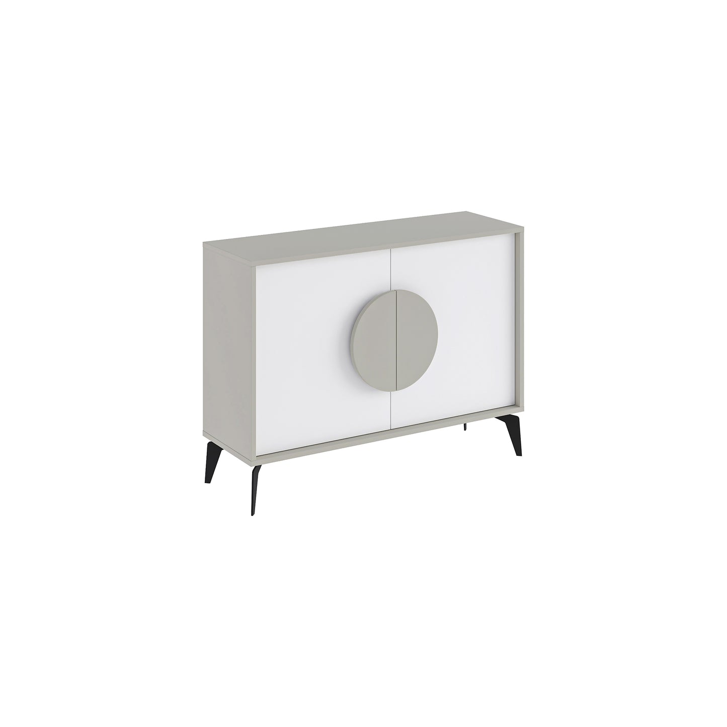 Modern sideboard cabinet with metal legs and closed storage, ideal for living room, dining area or hallway