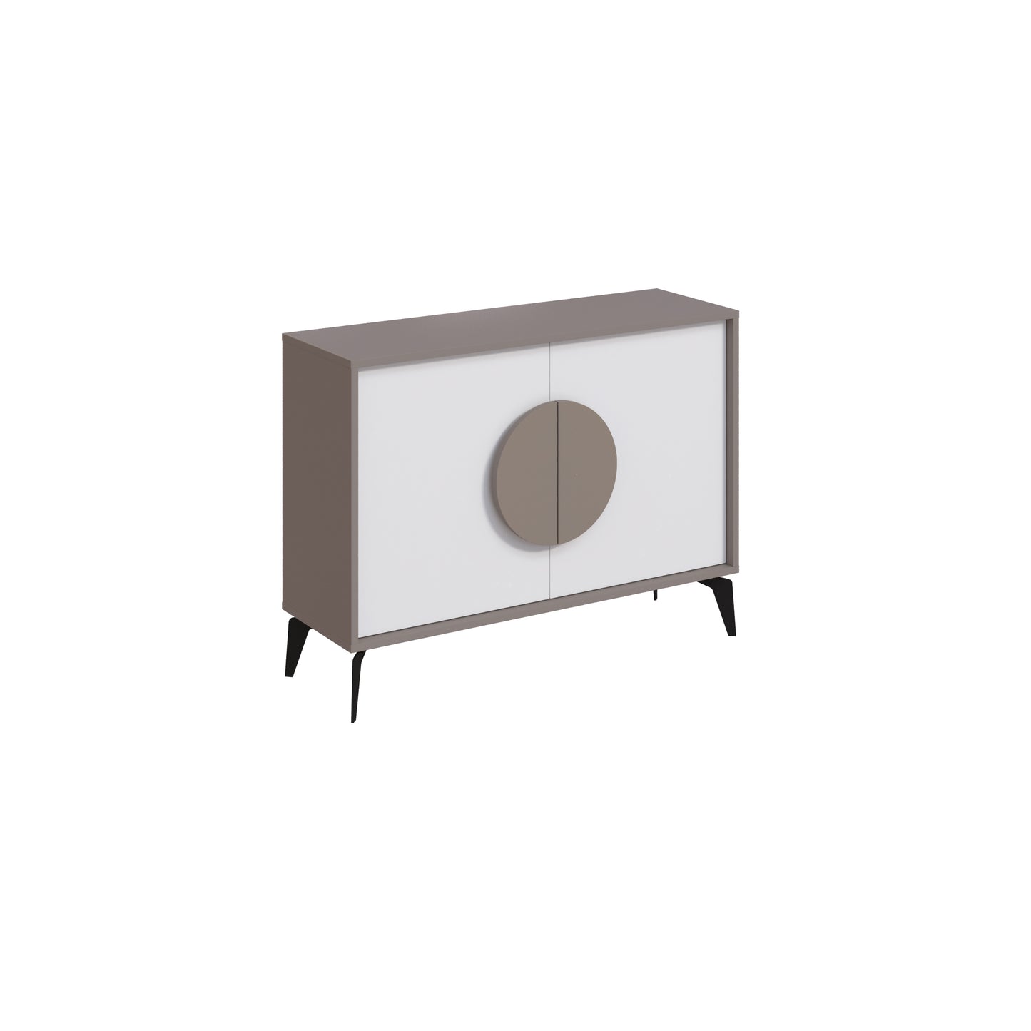 Modern sideboard cabinet with metal legs and closed storage, ideal for living room, dining area or hallway