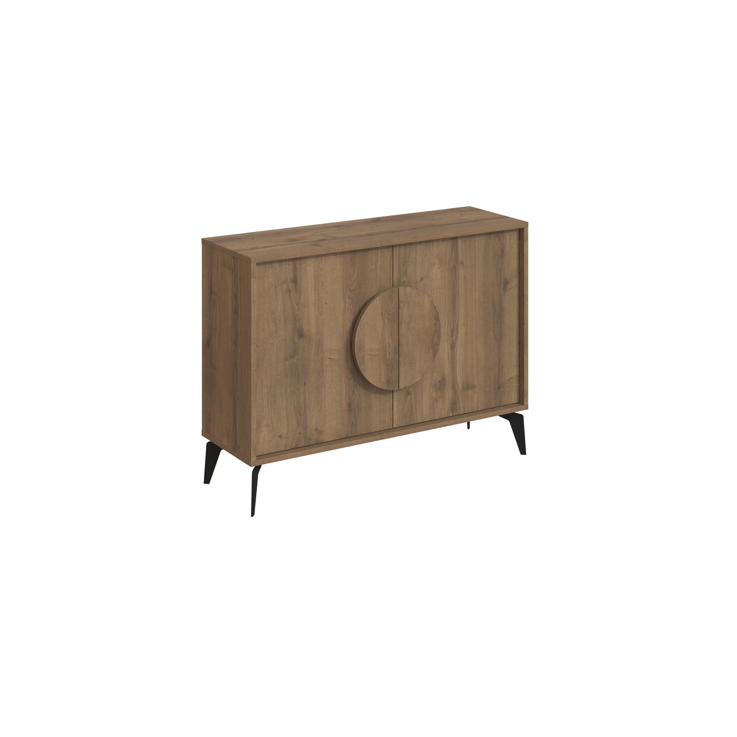 Modern sideboard cabinet with metal legs and closed storage, ideal for living room, dining area or hallway