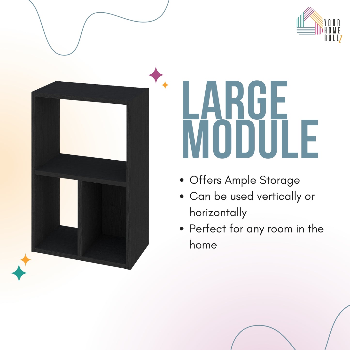 Combayn Modular Large Side Table – Versatile Storage Unit for Living Room or Bedroom, 4 Colour Options