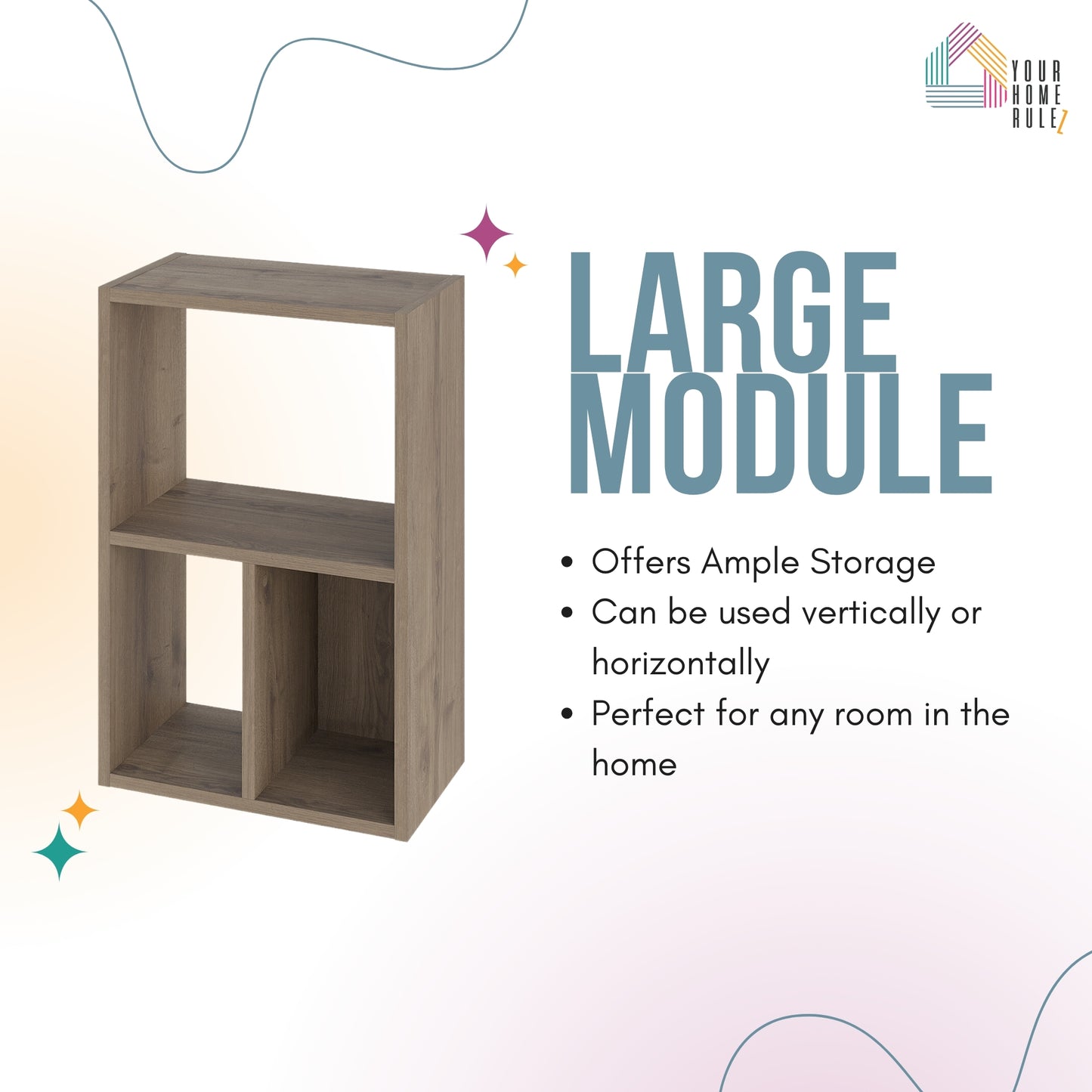 Combayn Modular Large Side Table – Versatile Storage Unit for Living Room or Bedroom, 4 Colour Options