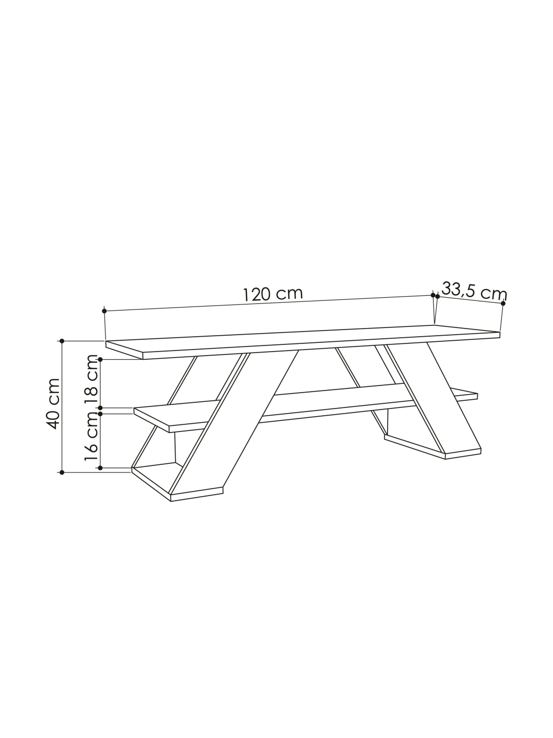 Modern TV stand with angled legs and open shelf, ideal for media storage and gaming consoles in contemporary living rooms