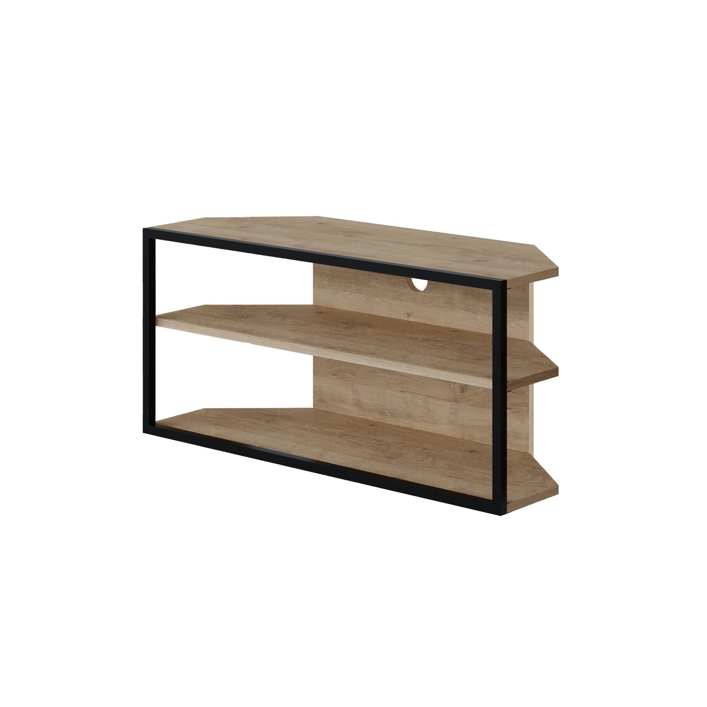 Corner TV Stand for 43 Inch – Ceku Modern Unit with Metal Frame & Shelves
