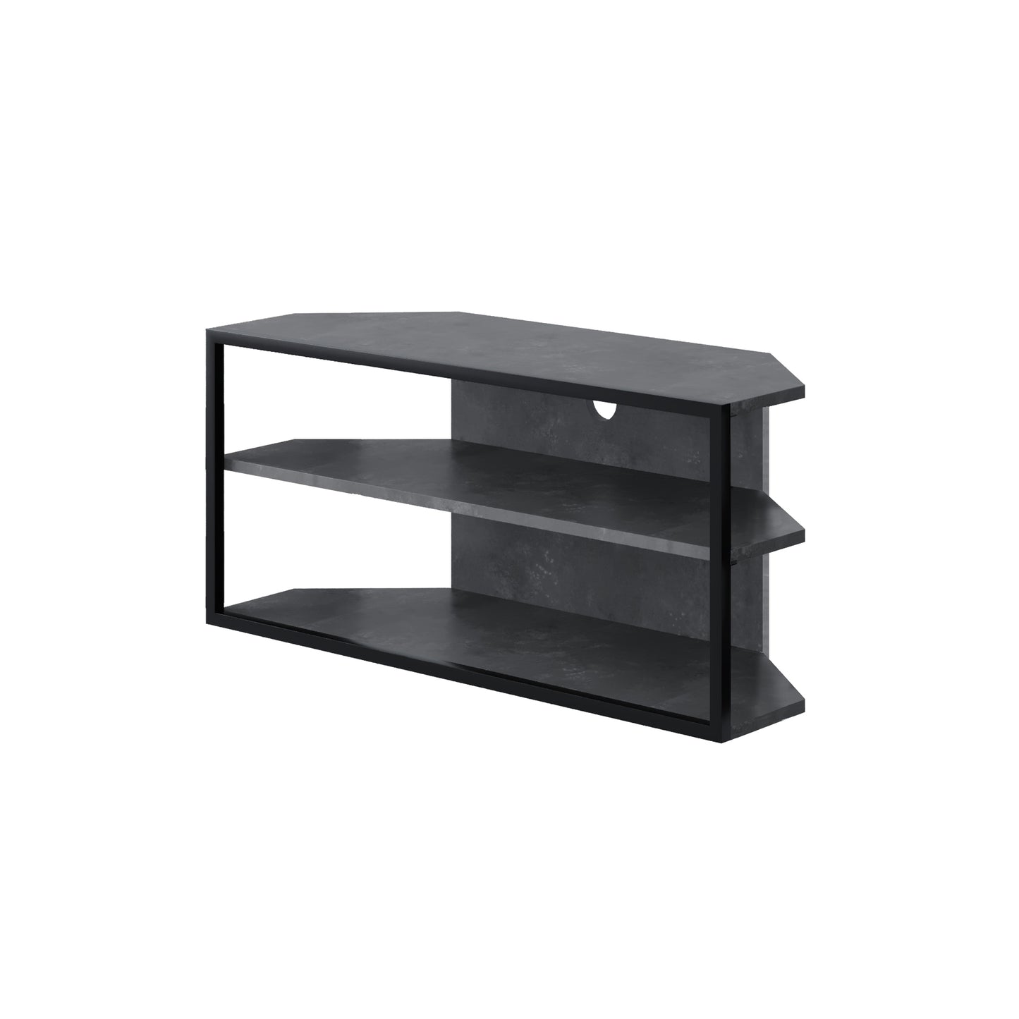 Corner TV Stand for 43 Inch – Ceku Modern Unit with Metal Frame & Shelves