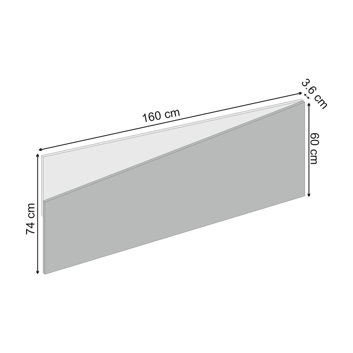 Dravik 160cm Diagonal Two-Tone Wall-Mounted Headboard for King Size Bed — Oak, Sandstone, image 7