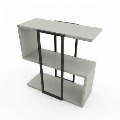 Grelle 56 cm Two-Tier Side Table with Metal Frame — Ash Green