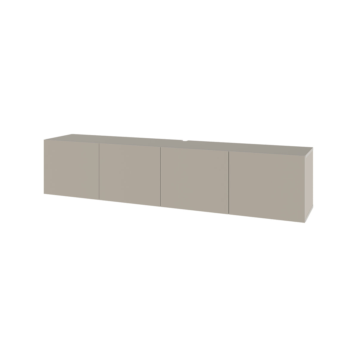Hesmo 180cm Wall-Mounted TV Unit with 4 Soft-Close Doors — Sandstone