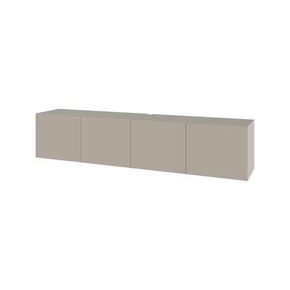 Hesmo 180cm Wall-Mounted TV Unit with 4 Soft-Close Doors — Sandstone