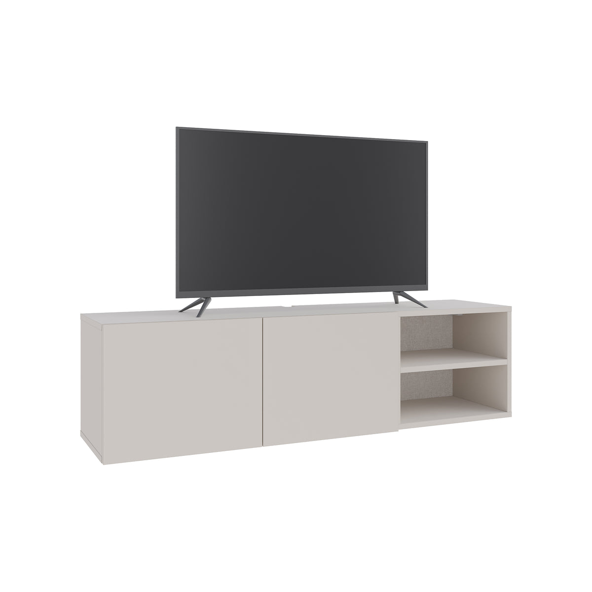 Gilvar 140cm Floating-Style TV Unit with 2 Soft-Close Doors — Sandstone
