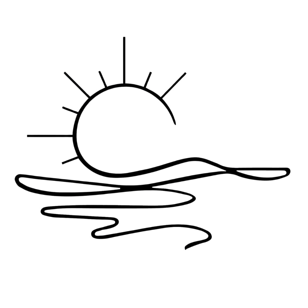 Sunrise Metal Wall Art – 3D Minimal Sun and Wave Decor | 75x58 cm | Indoor & Outdoor Use