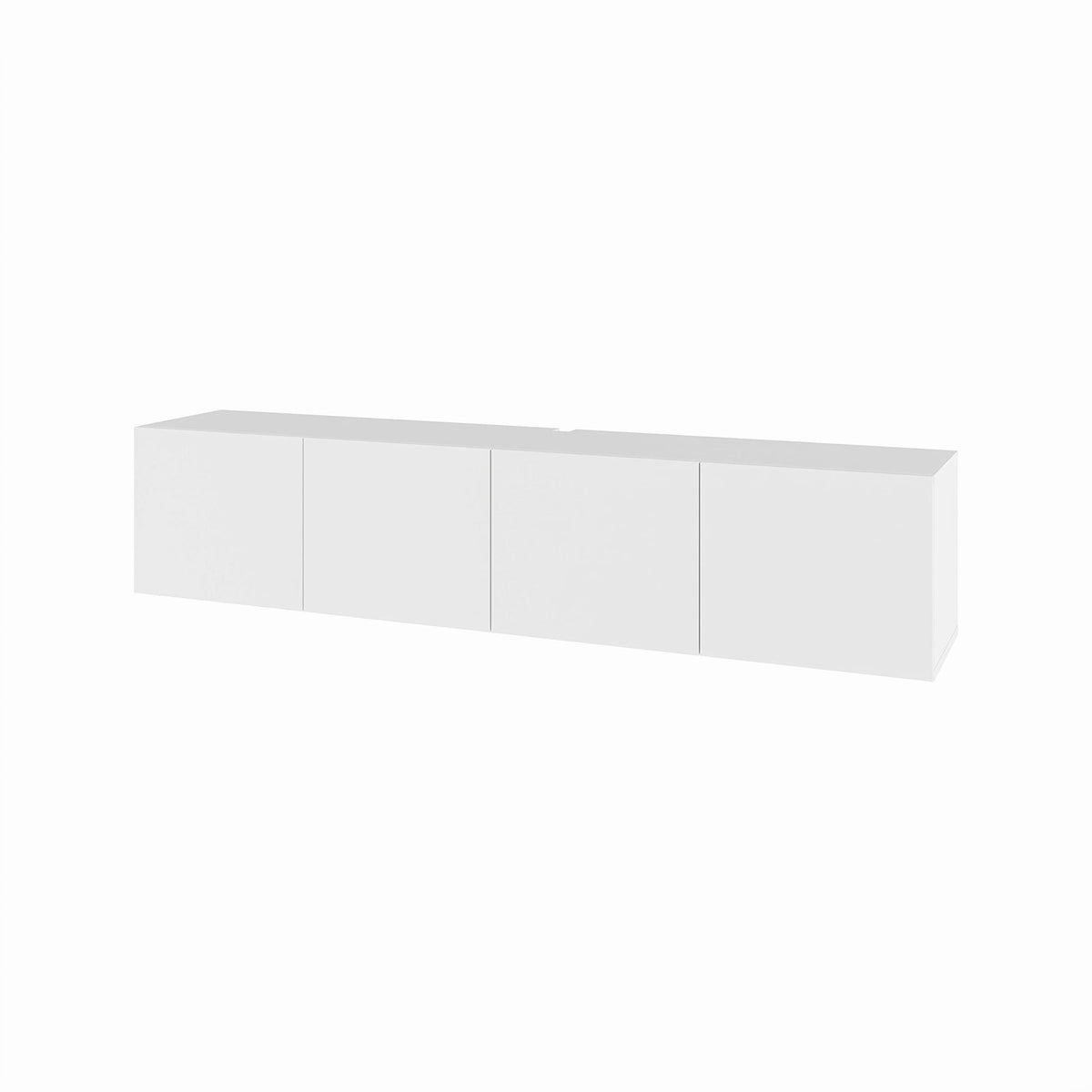 Hesmo 180cm Wall-Mounted TV Unit with 4 Soft-Close Doors — White
