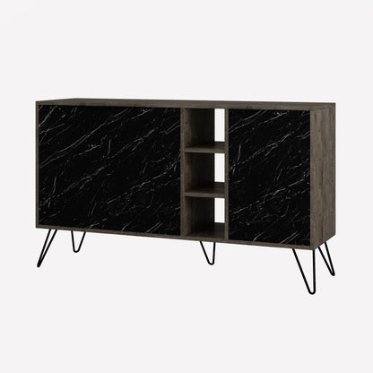 Modern sideboard cabinet with metal legs and closed storage, ideal for living room, dining area or hallway