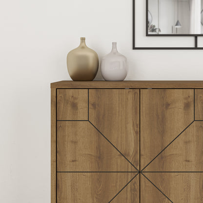 Modern sideboard cabinet with metal legs and closed storage, ideal for living room, dining area or hallway