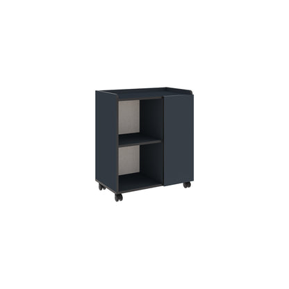 Zeo Cabinet with Wheels – Space Saving Storage Unit with Open & Closed Shelves