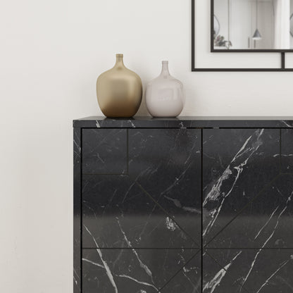 Modern sideboard cabinet with metal legs and closed storage, ideal for living room, dining area or hallway