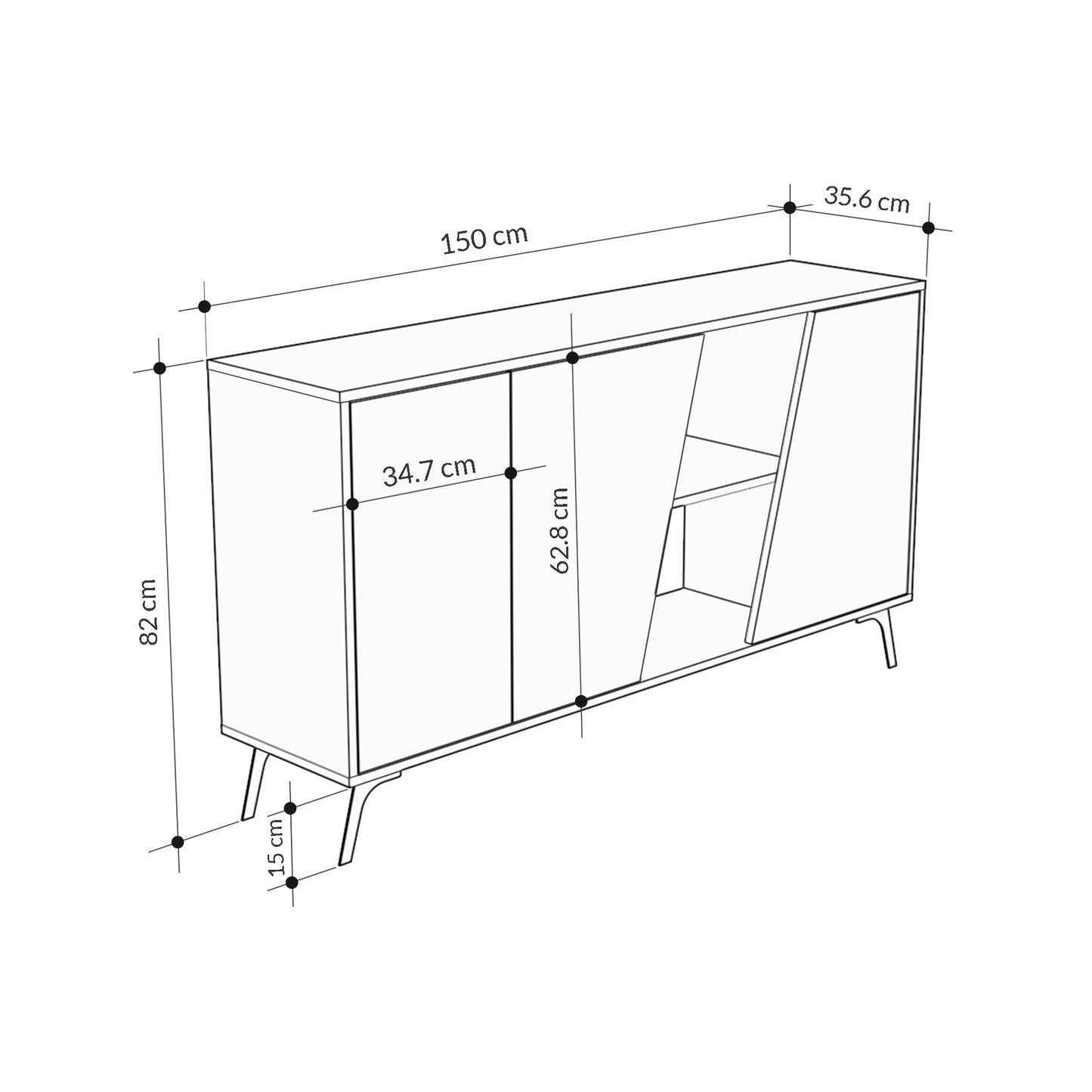 SLASH SIDEBOARD 150 CM