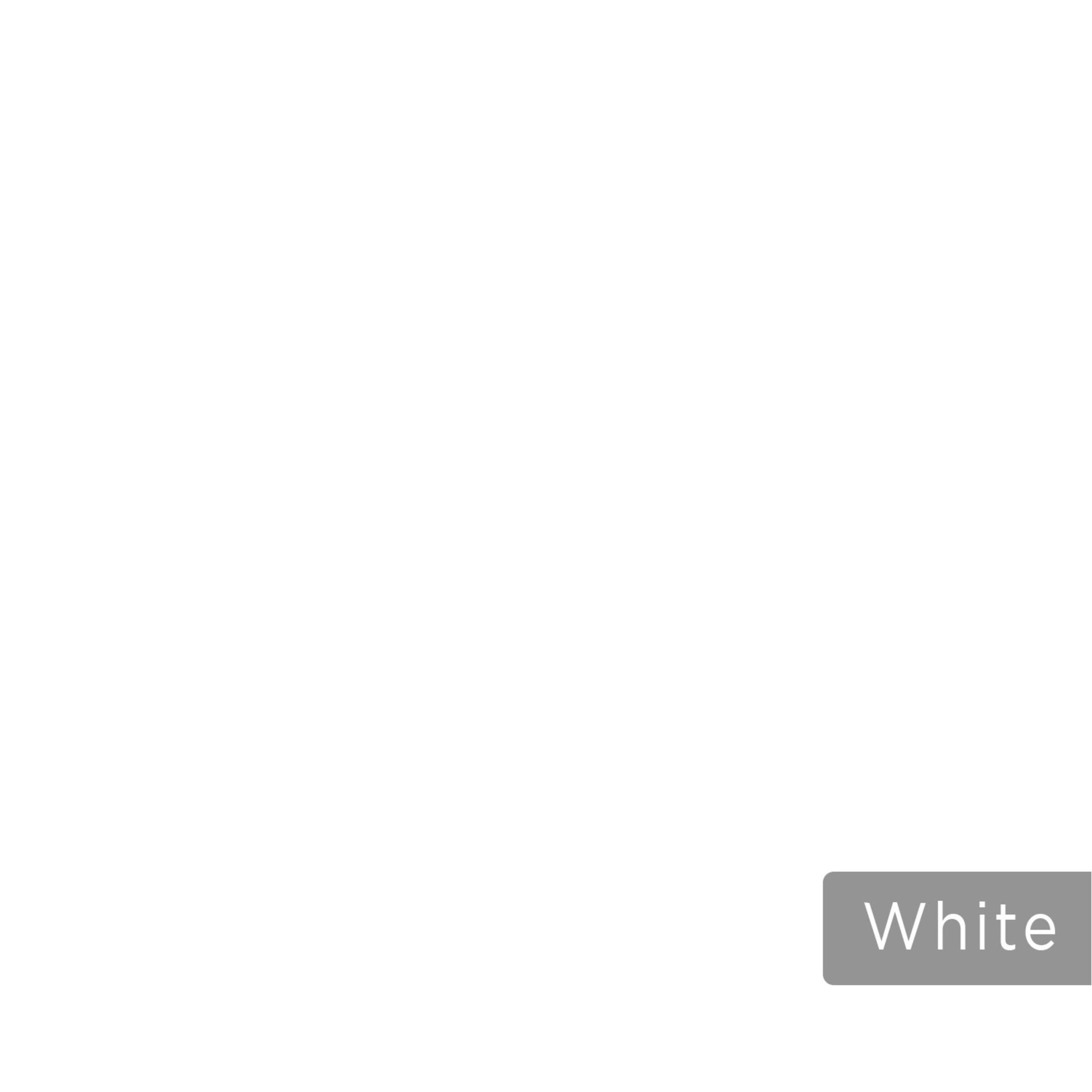 Solid white color swatch with 'White' text