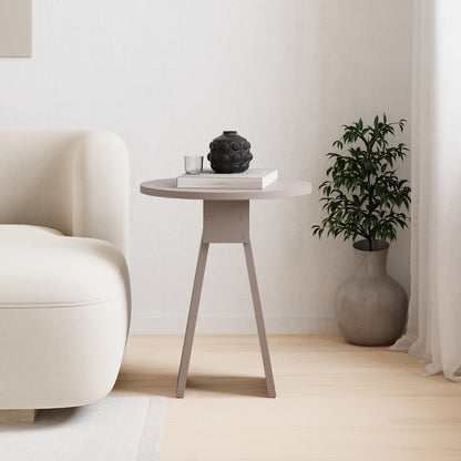 Chen Modern Round Side Table – Small Accent Table for Sofa or Bedside with Unique Design