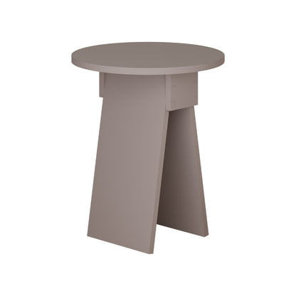 Chen Modern Round Side Table – Small Accent Table for Sofa or Bedside with Unique Design
