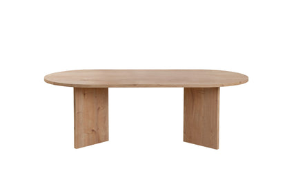 Halvra 119cm Oval Coffee Table with Floor-Protecting Legs — Oak, image 8