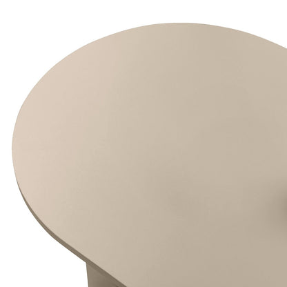 Halvra 119cm Oval Coffee Table with Floor-Protecting Legs — Mink Beige, image 8