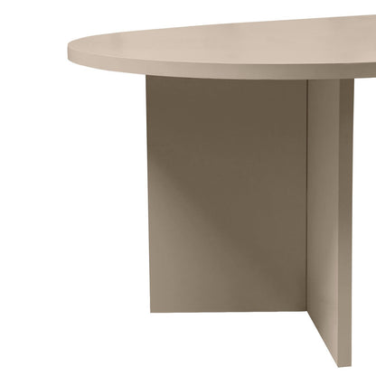 Halvra 119cm Oval Coffee Table with Floor-Protecting Legs — Mink Beige, image 4