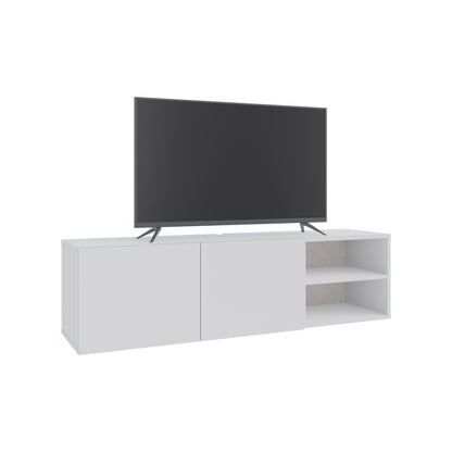 Ravnor 140cm TV Unit with 2 Soft-Close Handleless Doors — White