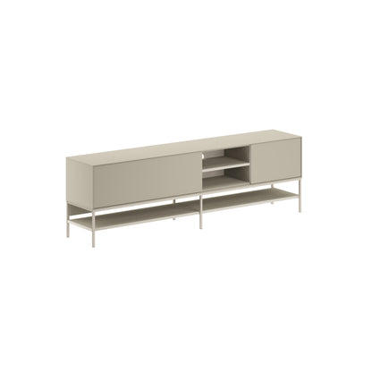 Arnvo 180cm TV Stand with Push-to-Open Doors & Metal Legs — Sandstone