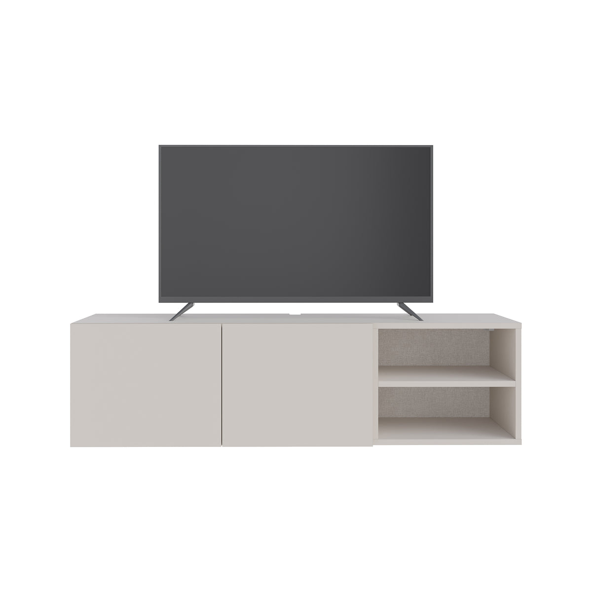 Gilvar 140cm Floating-Style TV Unit with 2 Soft-Close Doors — Sandstone