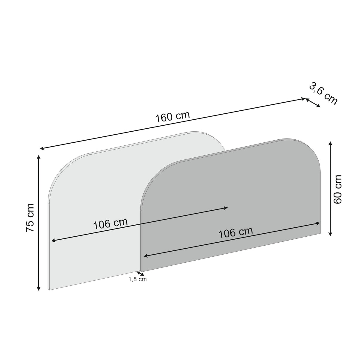 Astrel 160cm Layered Wall-Mounted Headboard for King Size Bed — Travertine, Sandstone, image 5