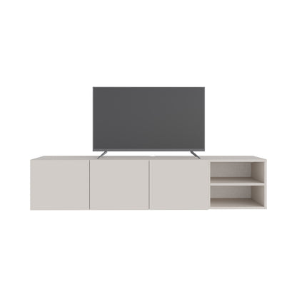 Dalsk 180cm Floating TV Unit with 3 Soft-Close Doors — Sandstone, image 2