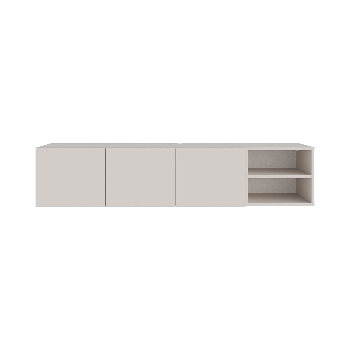 Dalsk 180cm Floating TV Unit with 3 Soft-Close Doors — Sandstone, image 3