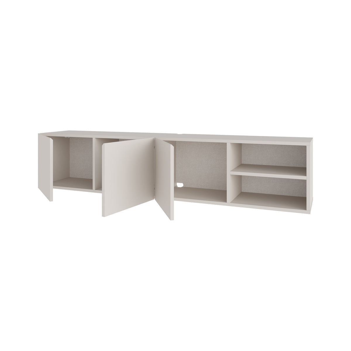 Dalsk 180cm Floating TV Unit with 3 Soft-Close Doors — Sandstone, image 6