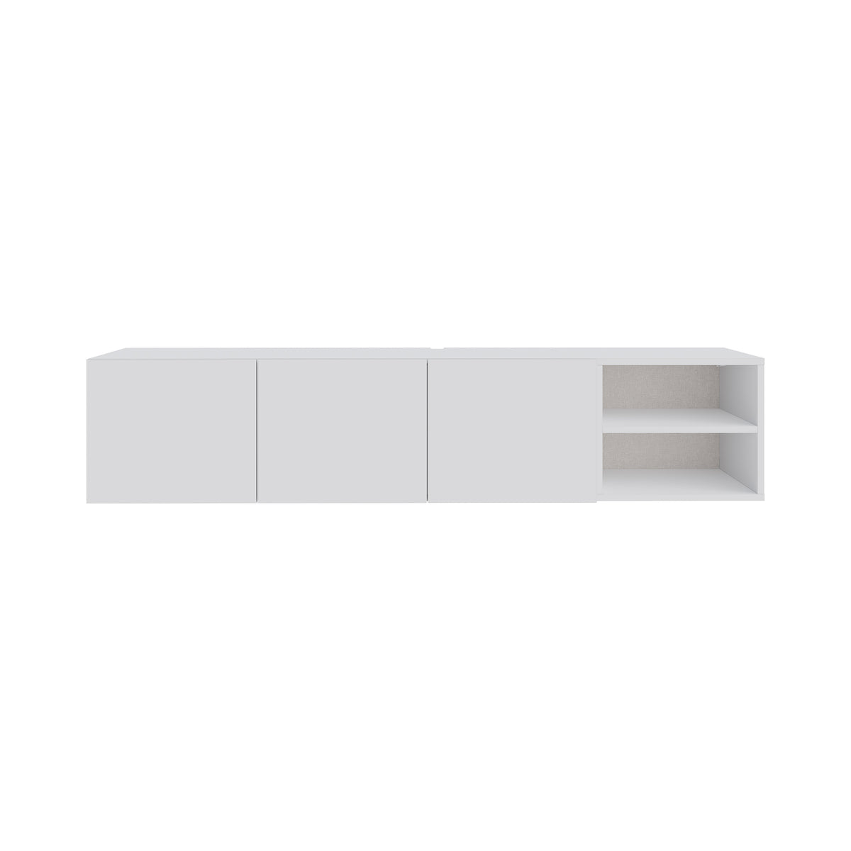 Dalsk 180cm Floating TV Unit with 3 Soft-Close Doors — White, image 2