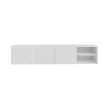 Dalsk 180cm Floating TV Unit with 3 Soft-Close Doors — White, image 2