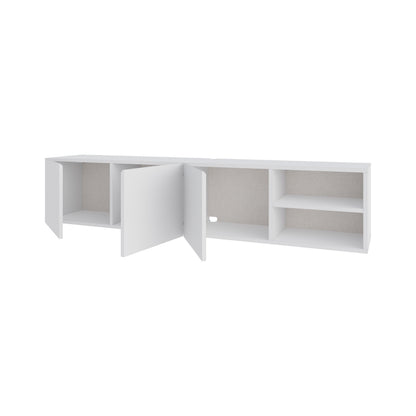 Dalsk 180cm Floating TV Unit with 3 Soft-Close Doors — White, image 4