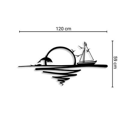 Sunrise Metal Wall Art – Metal Nautical Design for Indoor & Outdoor Spaces