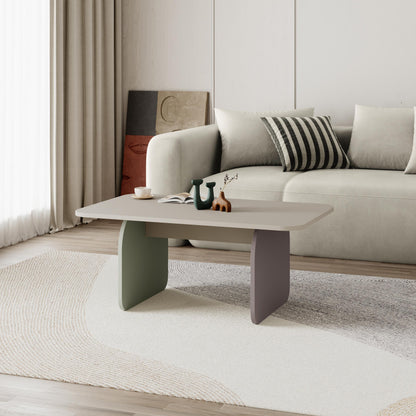 Ebbro 100cm Japandi Coffee Table with Floating Panel Legs — Sandstone, Mocha Grey, Ash Green, image 1