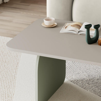 Ebbro 100cm Japandi Coffee Table with Floating Panel Legs — Sandstone, Mocha Grey, Ash Green, image 2