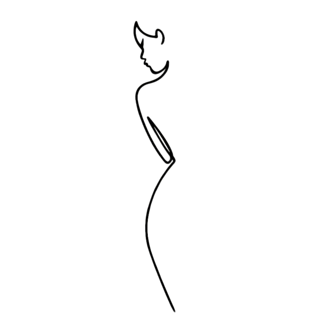 Minimalist Elegance Metal Wall Art – 3D Abstract Woman Silhouette | 120x17 cm