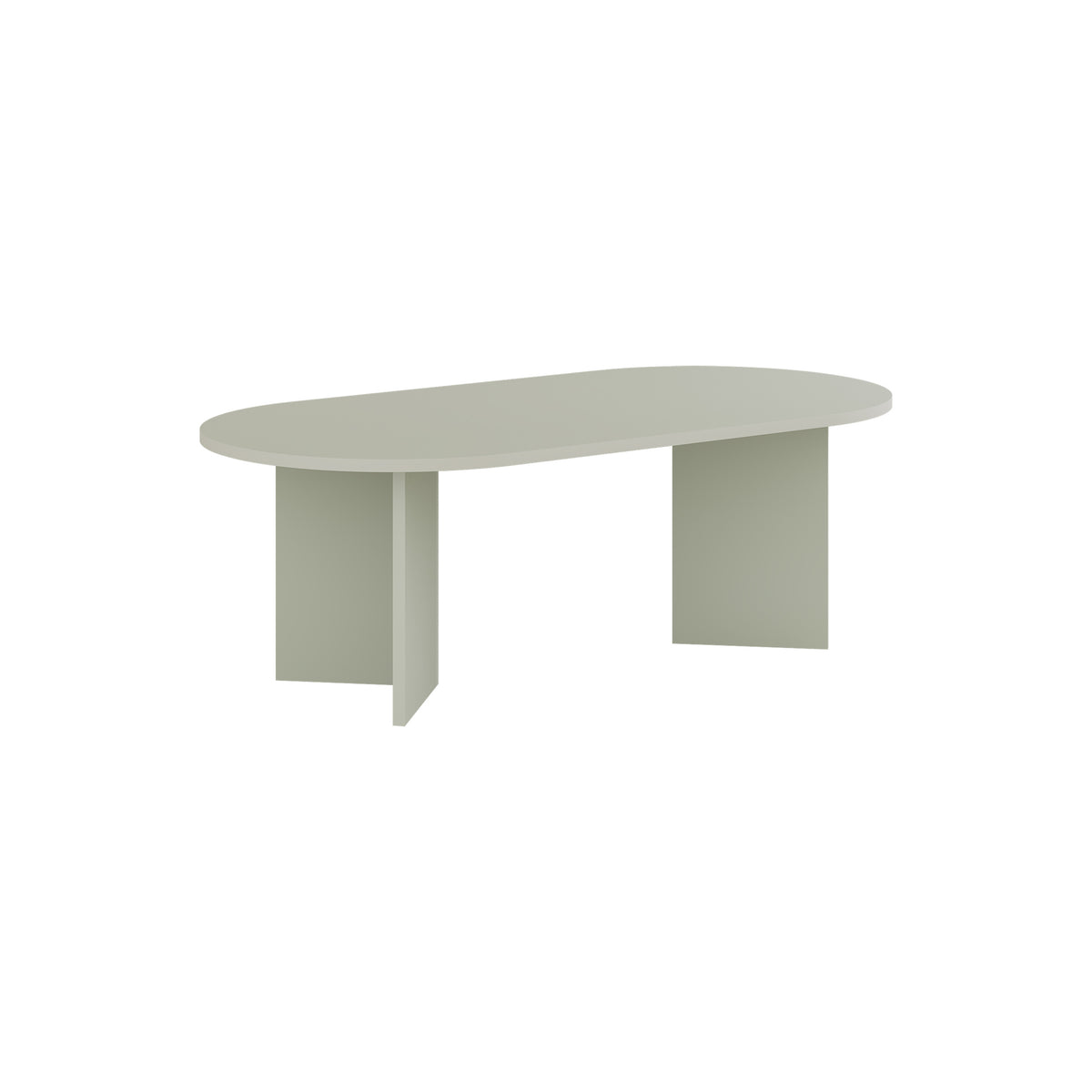 Halvra 119cm Oval Coffee Table with Floor-Protecting Legs — Ash Green, image 3