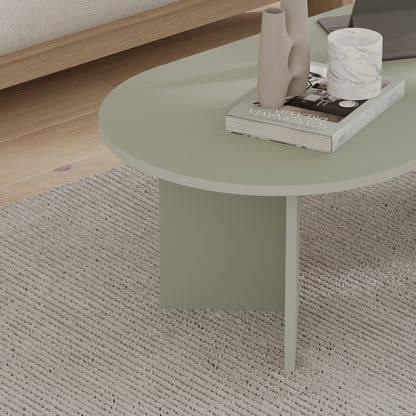 Halvra 119cm Oval Coffee Table with Floor-Protecting Legs — Ash Green, image 4