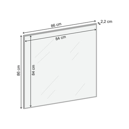 Helvo 86 cm Square Wall Mirror with Slim Oak-Effect Frame — Whiskey Oak, image 5
