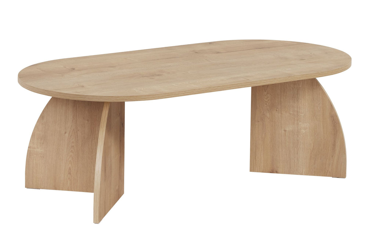 Lumbra 120cm Oval Coffee Table with Open Base — Oak, image 3