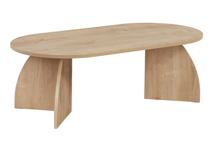 Lumbra 120cm Oval Coffee Table with Open Base — Oak, image 3