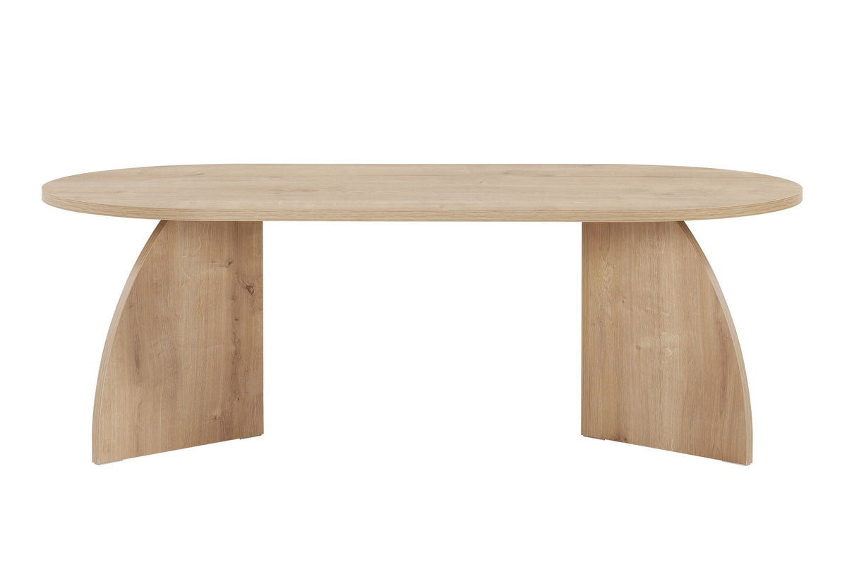 Lumbra 120cm Oval Coffee Table with Open Base — Oak, image 6