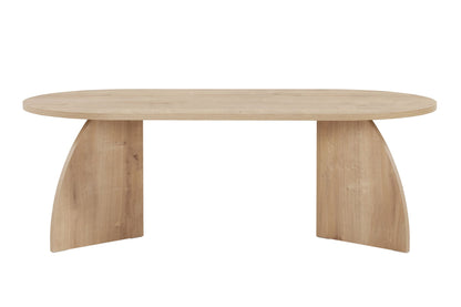 Lumbra 120cm Oval Coffee Table with Open Base — Oak, image 6
