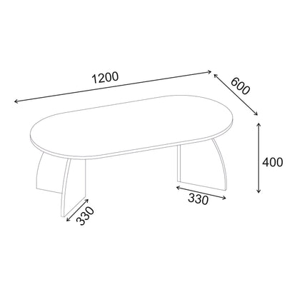 Lumbra 120cm Oval Coffee Table with Open Base — Oak, image 8