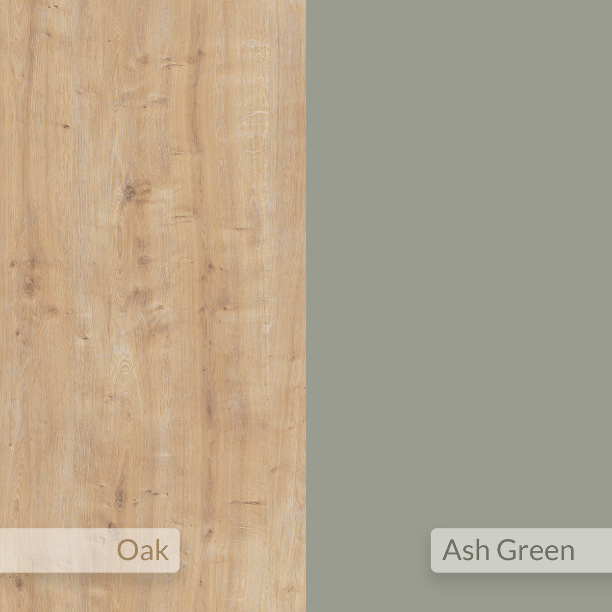 Ondrel 100 cm Coffee Table with Rounded Corners and Slab Legs — Oak, Ash Green, image 4