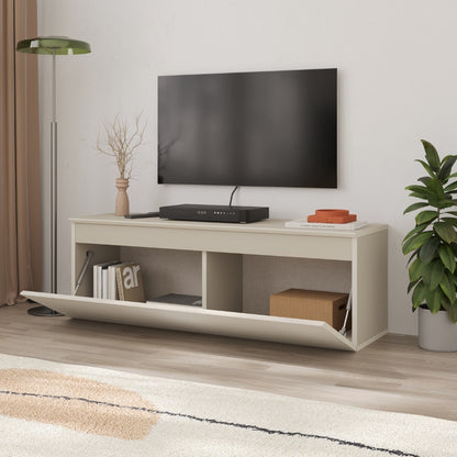 Modern Sunset TV Stand with Drop-Down Door – Compact Lowboard Unit with Hidden Storage, 120 cm
